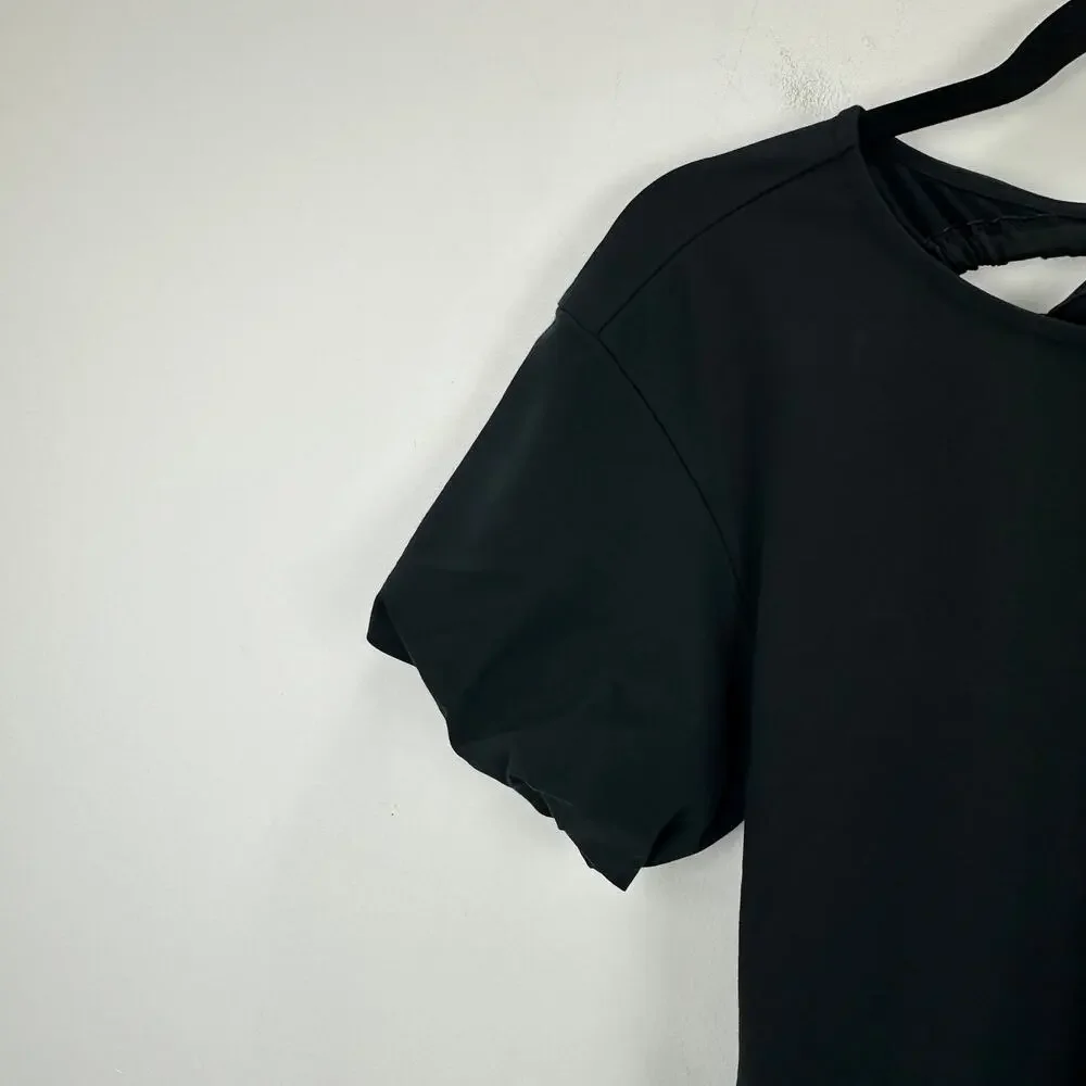 J.Crew Open Back Puff Sleeve Top Stretch Cotton Satin Bow Preppy XS NWT